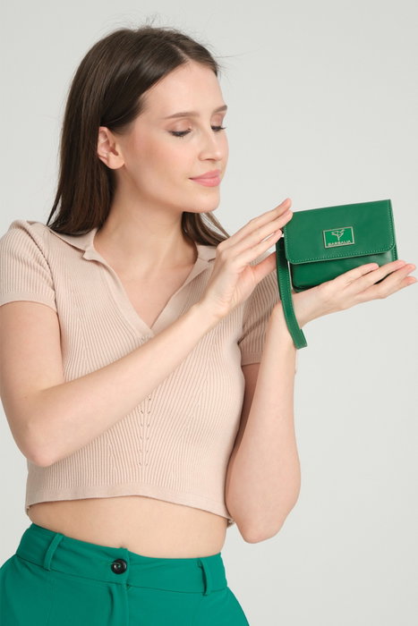 Zoozie Bags Cartera de Mujer Elegante Verde Piel PU Sofisticada